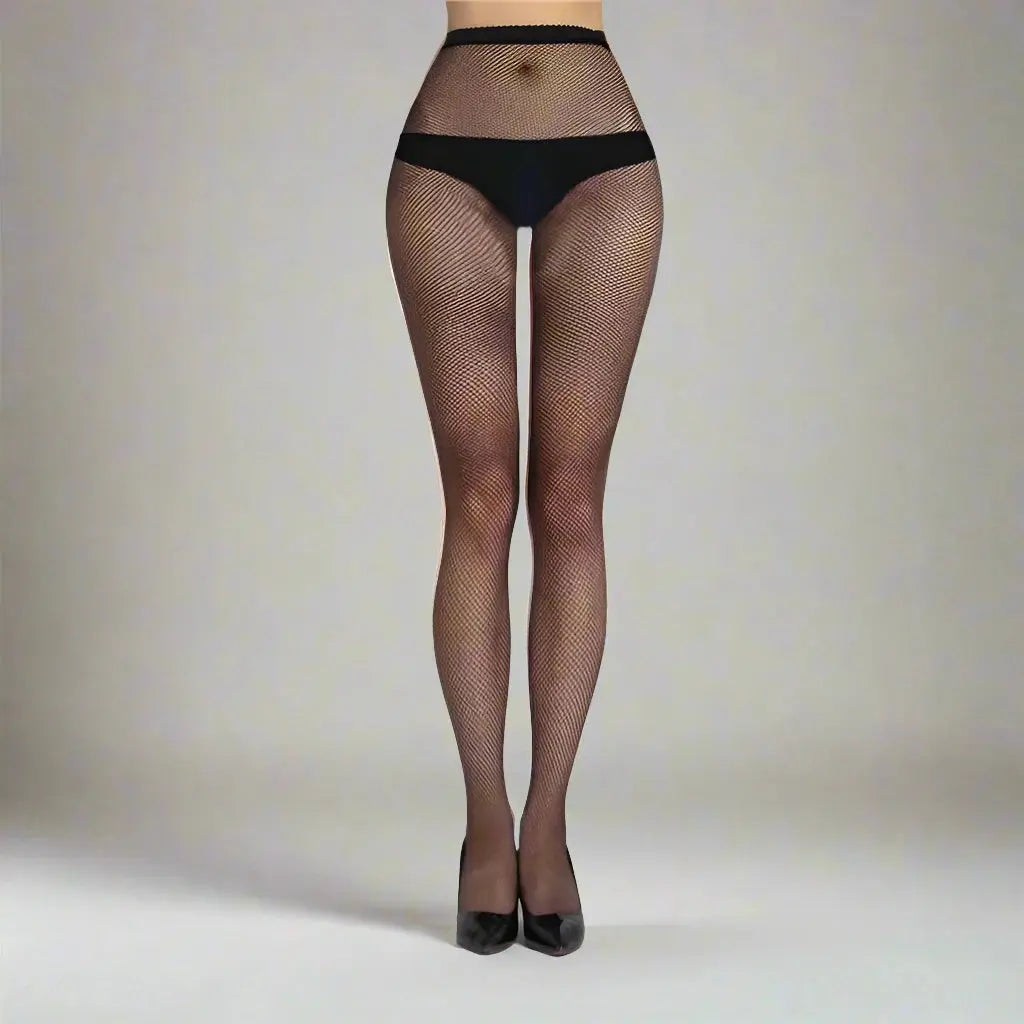 Sexy Mesh Crotchless Pantyhose Fishnet High Waist Stockings - Guan
