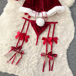Christmas Bunny Garter Lingerie Set