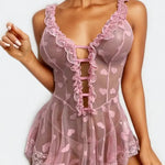 Plus Size Mesh Nightdress Lingerie