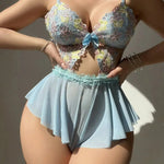 Fancy Mesh Skirt Lingerie Set Guan