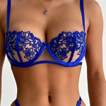 Guan Cobalt Lace Bra