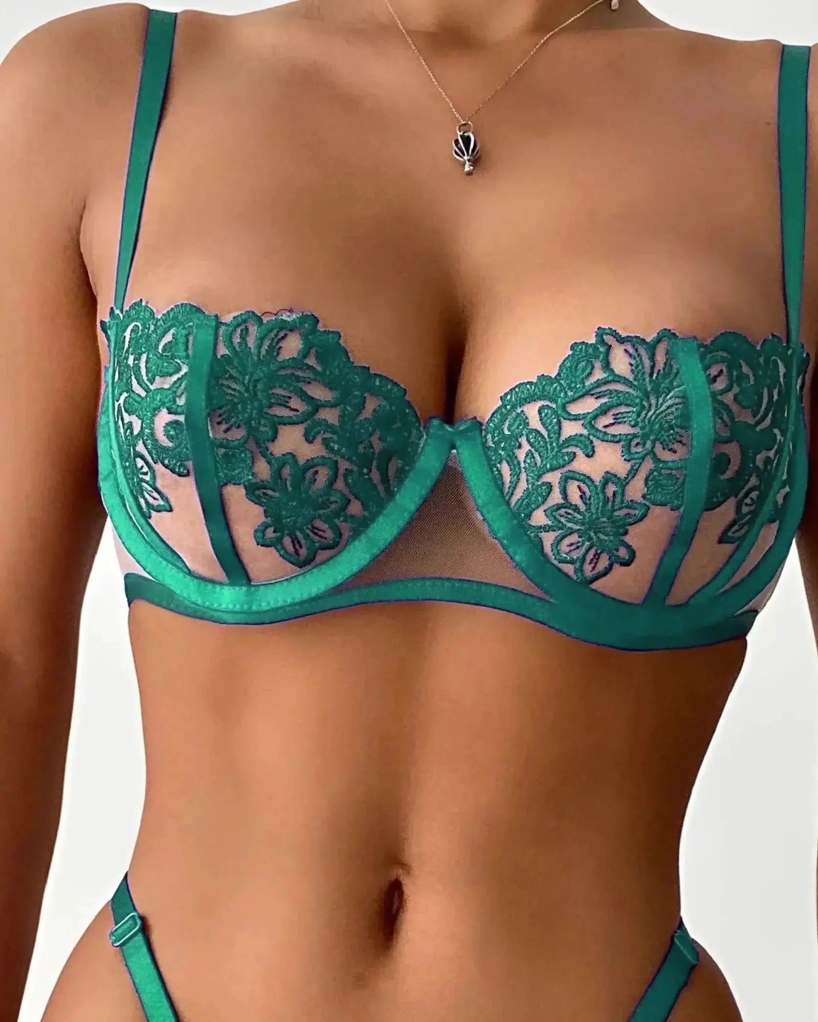 Guan Cobalt Lace Bra