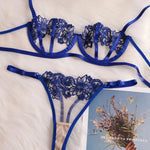 Guan Cobalt Lace Bra
