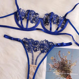 Guan Cobalt Lace Bra