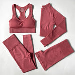 4pcs Seamless Gym Sportswear Set