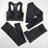 4pcs Seamless Gym Sportswear Set