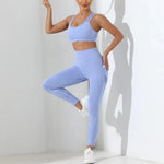 Crisscross Cami & Leggings Seamless Yoga Set 2pcs