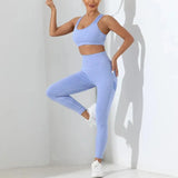 Crisscross Cami & Leggings Seamless Yoga Set 2pcs