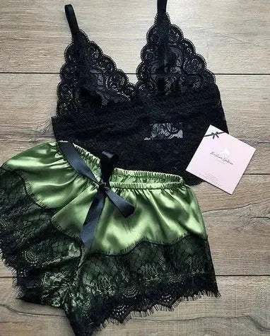 Lace Boyshorts Pajamas Nightdress Set