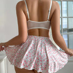 Ellolace Bowknot Sexy Outfits Lingerie Transparent Lace Seductive Clothing Sets Erotic Ensemble Skirt Set Sissy Girl Sex Suit Guan