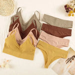 Comfortable Non-convertible Bra and G-String Set Women's Lingerie