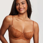Lace Balconette Wired Push Up Bra - Guan