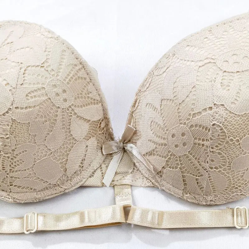 Womens Floral Lace Push Up Padded Bra Guan Guanstore
