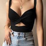Wide Strap Sleeveless Cami Top