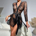 Sheer Lace Babydoll Nightgown - Guan
