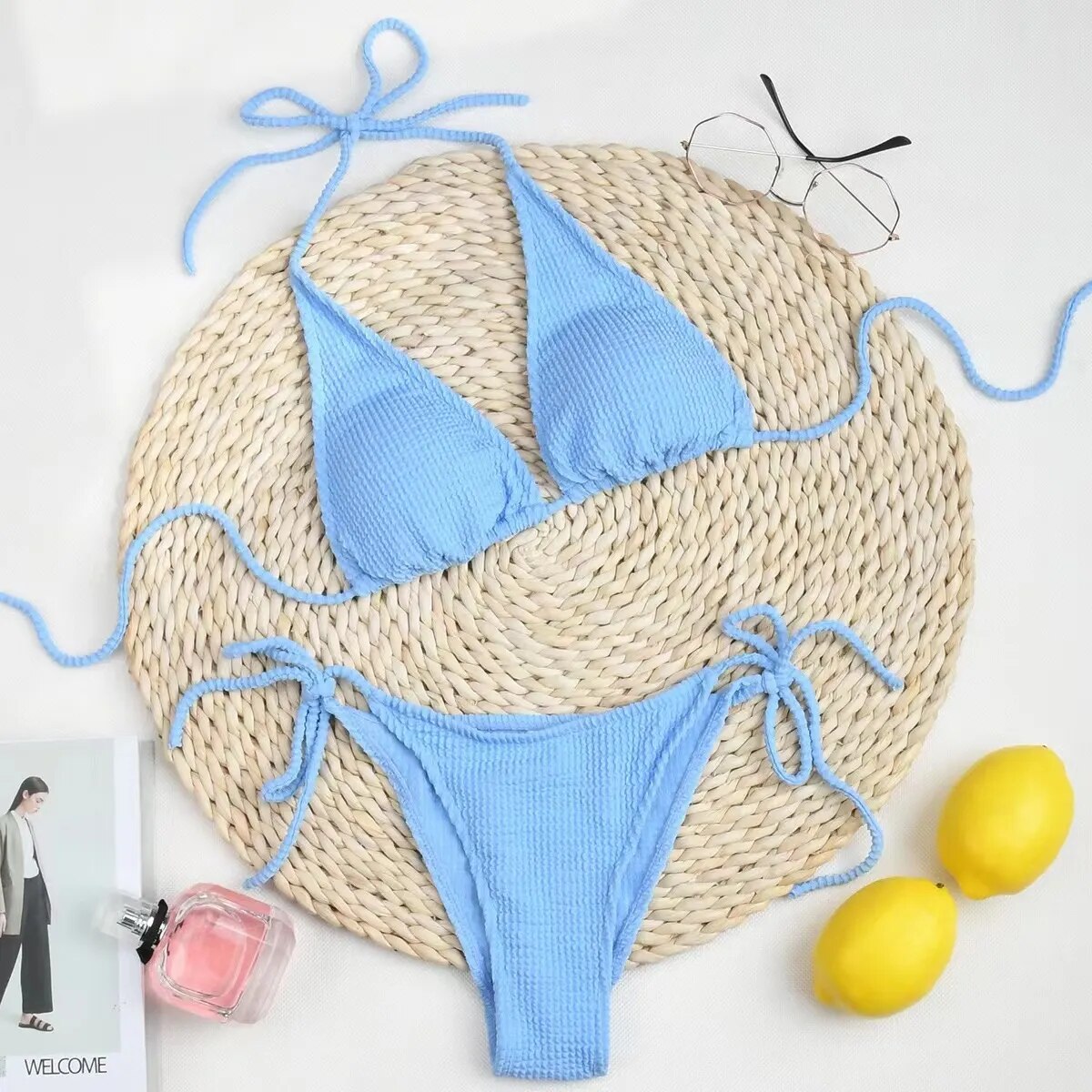Terylene Brazilian Bikini Suspender Neckline 2024 Beachwear
