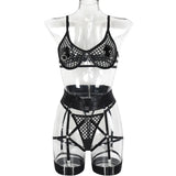 Fish Net Lingerie Garter Set