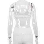 Marthaqiqi Fashion Female Sleepwear Set Spaghetti Strap Pajamas Crop Top Nightie Tank Tops Pyjamas Shorts Casual Nightgowns Suit Guan