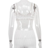 Marthaqiqi Fashion Female Sleepwear Set Spaghetti Strap Pajamas Crop Top Nightie Tank Tops Pyjamas Shorts Casual Nightgowns Suit Guan