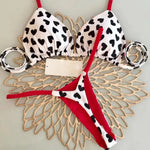 Heart Print Brazilian Bikini Set Beachwear