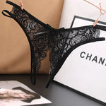 Lace G-Strings with Crotch Opening Lingerie Panties