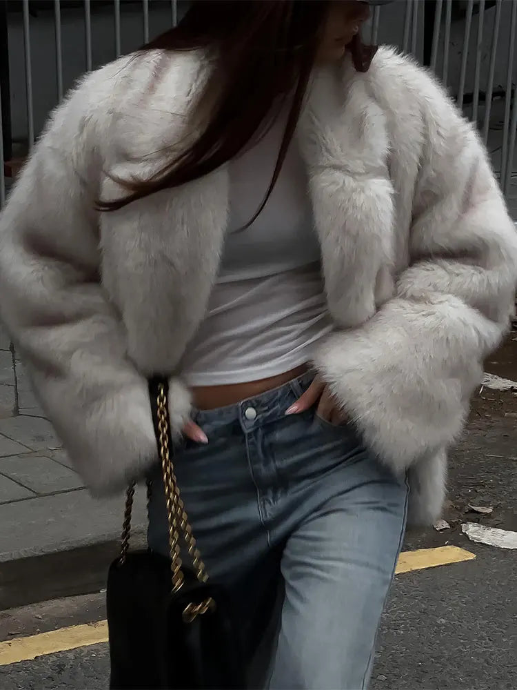 Fur Coat Elegant Mob Wife Style
