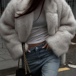 Fur Coat Elegant Mob Wife Style