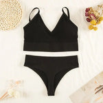 Comfortable Non-convertible Bra and G-String Set Women's Lingerie