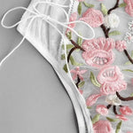 Floral Embroidery Teddy Lingerie Bodysuit Guan