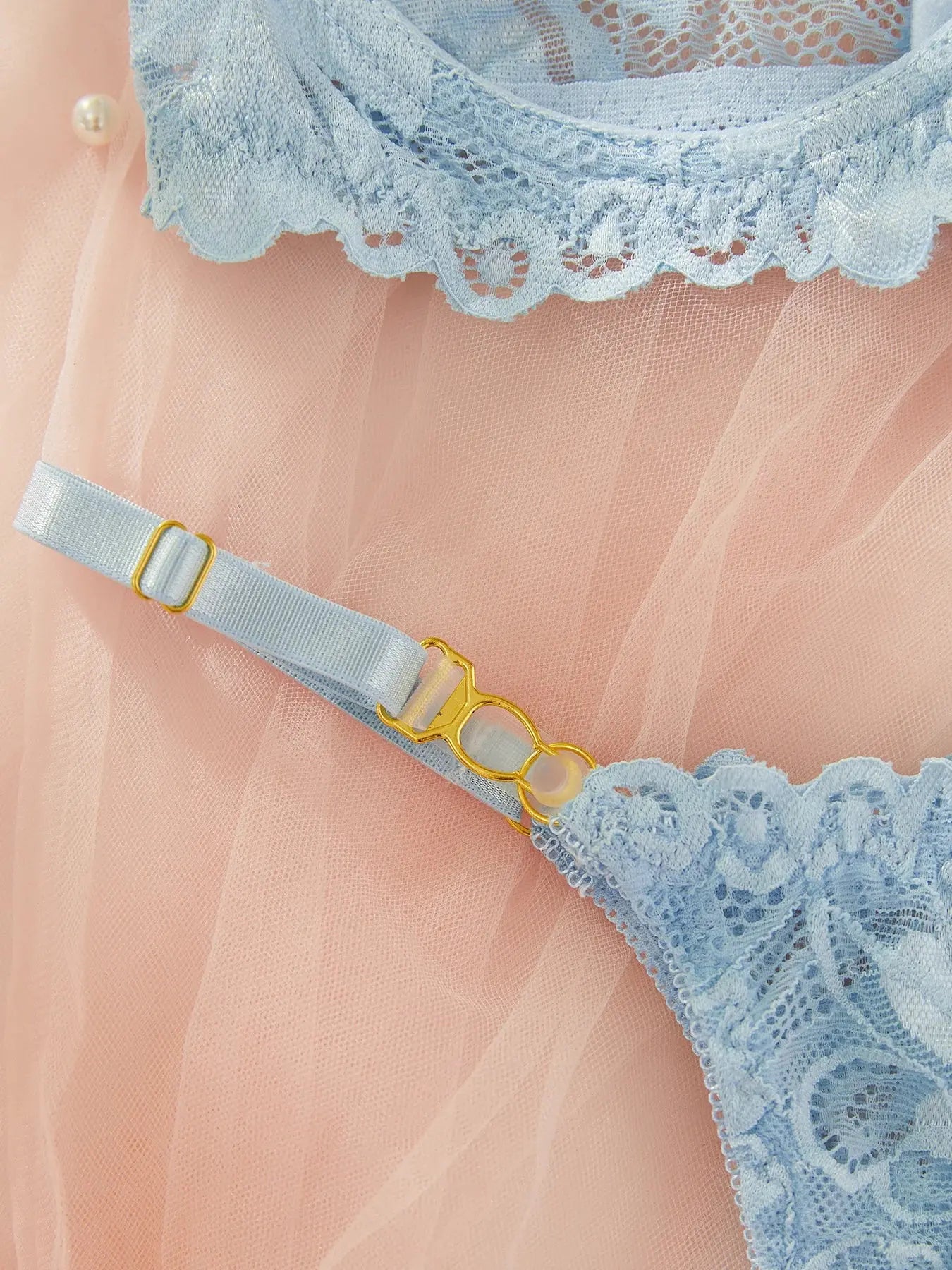 Crotchless Sexy Lingerie Set Open Bra - Guan