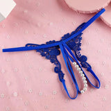 Open Crotch Beaded Pearl Panties