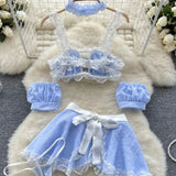 Maidservant Apron Dress Ladies Lace Plaid Cosplay Suit Guan Guanstore