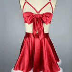 Christmas Lingerie Lace Top Silk Guan