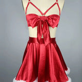 Christmas Lingerie Lace Top Silk Guan