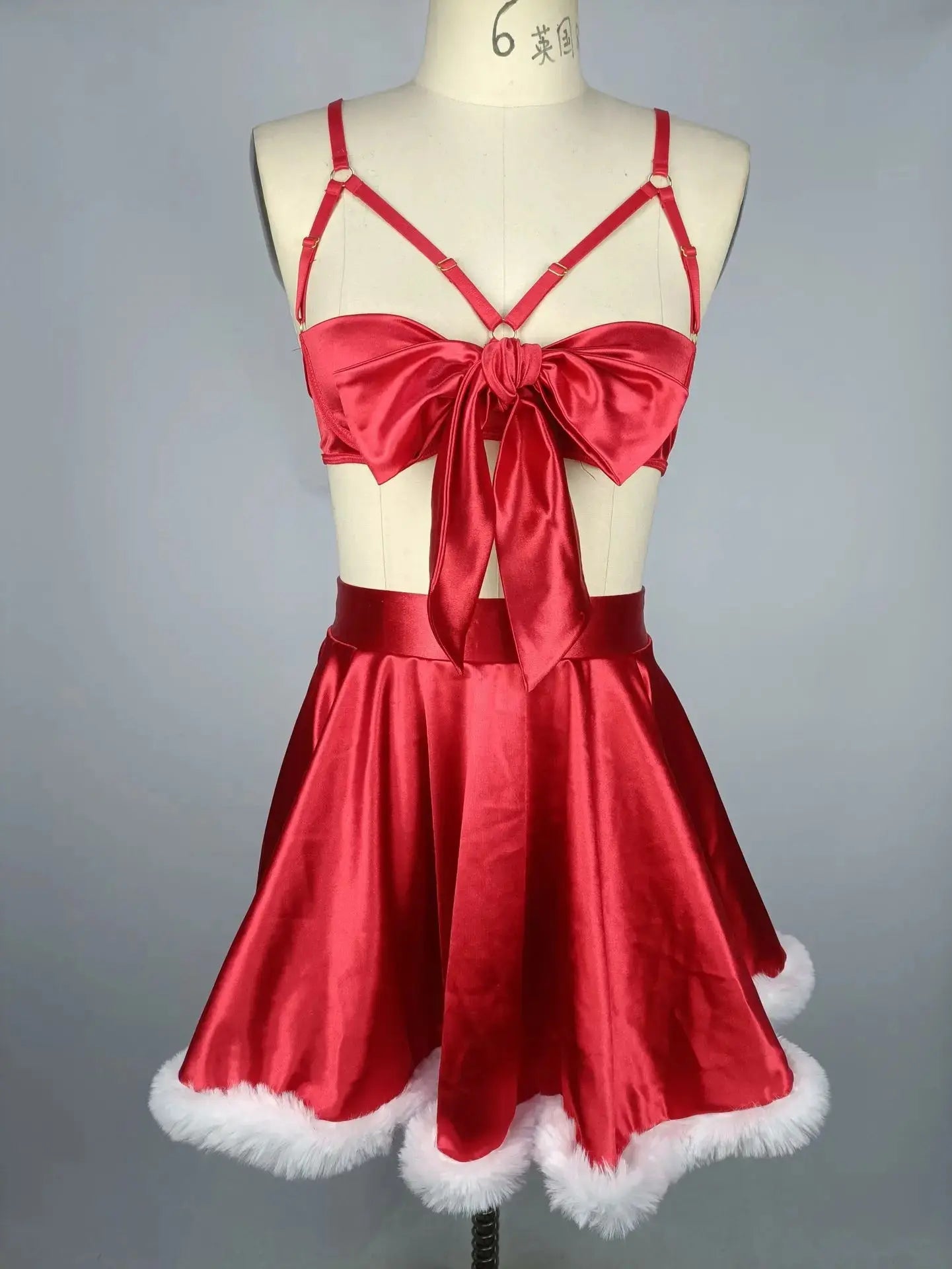 Christmas Lingerie Lace Top Silk Guan