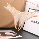 Lace G-Strings with Crotch Opening Lingerie Panties