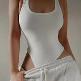 Sleeveless Knit Bodysuit Hot Summer Sexy Bodycon Off Shoulder Halter Tops Casual Street Bodice For Women ClubWear - Guan