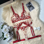 Lingerie Lace Embroidery Suspenders See Through Outfit Guan Guanstore