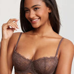 Lace Balconette Wired Push Up Bra - Guan
