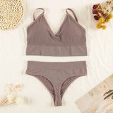 Comfortable Non-convertible Bra and G-String Set Women's Lingerie