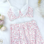 Ellolace Bowknot Sexy Outfits Lingerie Transparent Lace Seductive Clothing Sets Erotic Ensemble Skirt Set Sissy Girl Sex Suit Guan