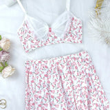 Ellolace Bowknot Sexy Outfits Lingerie Transparent Lace Seductive Clothing Sets Erotic Ensemble Skirt Set Sissy Girl Sex Suit Guan