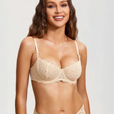 Lace Balconette Push Up Bra - Guan
