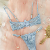 Crotchless Sexy Lingerie Set Open Bra - Guan