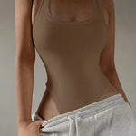 Sleeveless Knit Bodysuit Hot Summer Sexy Bodycon Off Shoulder Halter Tops Casual Street Bodice For Women ClubWear - Guan