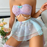 Princess Lingerie Lace Skirt Tube Top Set Guan