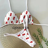 Heart Print Brazilian Bikini Set Beachwear