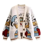 Womens Donald Duck Knitted Cardigan