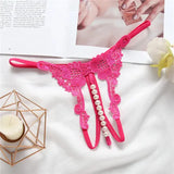 Open Crotch Beaded Pearl Panties