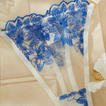 Floral Lace Push Up Bra Set Intimate Embroidery - Guan